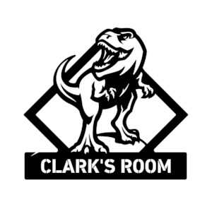 Art & Signage: Roaring Dinosaur T Rex Personalised Monogram