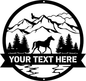 Art & Signage: Horse Scene Personalised Monogram