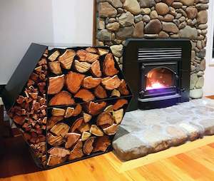Corten Steel Firewood Stack
