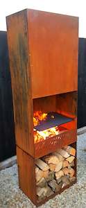 TASMAN Corten Steel Fireplace