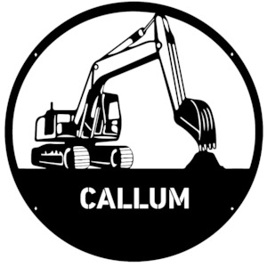 Personalised Wall Art: Digger Personalised Monogram