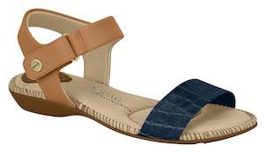 Camel: Modare 7025.350 Women Fashion Sandal in Navy Camel