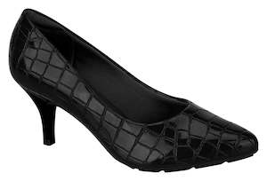 Croco: Modare 7013.600-1240 Women Fashion Business Classic Scarpin Shoes in Croco Black