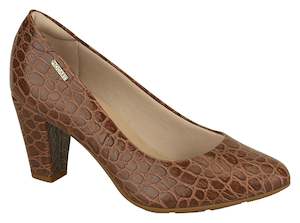 Modare 7305.100 Women Fashion Comfortable Innersole Shoe Croco Brown