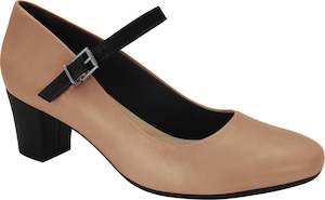 Nude: Ramarim 1884253 Women Fashion Comfortable Business Shoe Mid Heel in Nude