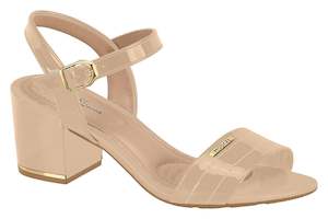 Mid Heel: Beira Rio 7109.200-1290 Women Mid Heel Everyday Summer Comfort Sandal in Beige