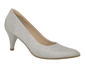 Fiesta: Piccadilly Ref: 745035 Business Stilettos Shoe Mid Heel in Glitter Silver