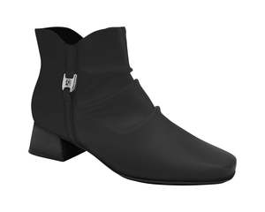 Piccadilly Wedge Ankle Boot - Soft Black Napa (Ref 160080-10) | Piccadilly Footwear