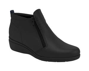 Piccadilly Wedge Ankle Boot - Soft Black Napa (Ref 117100-13) | Piccadilly Footwear