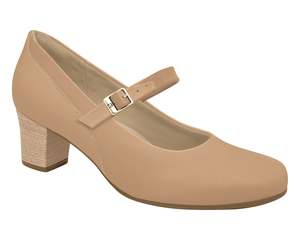 Nude: Piccadilly Ref: 110140 Business Court Mary Jane Shoe Medium Heel in Nude