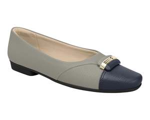 Navy: Piccadilly 250239-04 Navy & Concrete Flat Shoes – Comfort Flats for Women