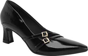 Metallic Trend: Piccadilly Ref 764004 – Black Patent Pump with Gold Buckle | Work Shoe