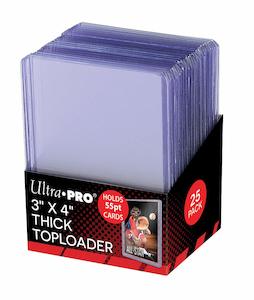 Accessories: 55PT (25) Ultra-Pro Regular Toploaders For Sports Cards