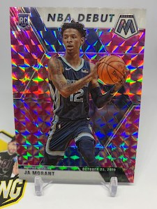 Single Cards: #S10 - 19-20 Ja Morant Rookie Mosaic Prizm Pink Camo NBA Debut
