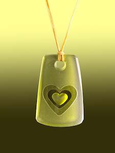 Signature Pendants: Warm Green Heart Pendant