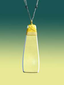Crown Lynn Colour Glaze Pastel Yellow Ceramic Pendant