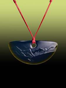 Half Rounds: Small Half Round Pendant in Black