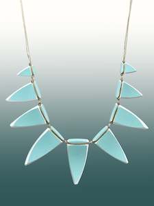 Crown Lynn Colour Glaze in Teal Statement Necklace