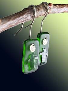 Penguin Signature Earrings in Bright Green