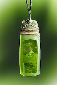 Men: Green Landscape Pendant