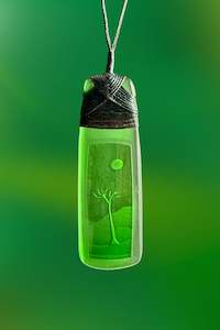 Green Lone Tree Pendant