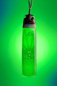 Bright Green Sunburst Pendant