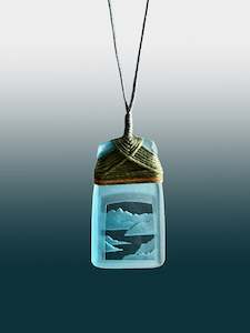 Men: Little Mountain and Lake Landscape Pendant
