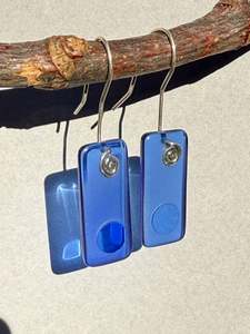 Signature Earrings in Cobalt Blue