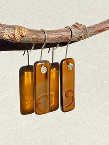 All Earrings: Flourish Signature Earrings in Beer Bottle Brown