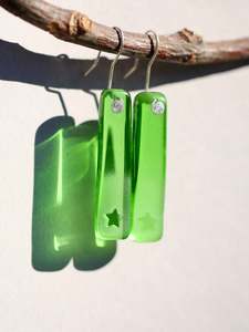 All Earrings: Star Signature Earrings in Bright Green