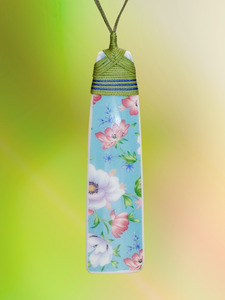 Ceramic Jewellery: Floral Ceramic Pendant