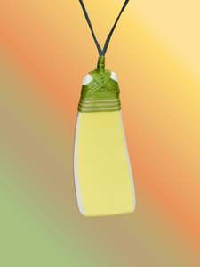 Ceramic Jewellery: Crown Lynn Pastels Yellow Pendant