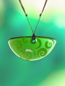Koru Pendant in Bright Green