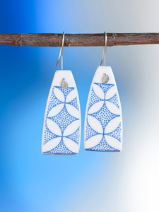 Aotearoa: Pacific Flower Ceramic Earrings
