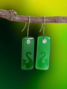 All Earrings: Tangaroa Signature Earrings in Bright Green