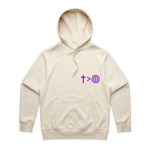 Breakthrough Merch 2025: GREATER IS HE - Ecru Hood