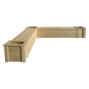 Planters: L-SHAPE Corner Planter Boxes + Storage/Seats Combo