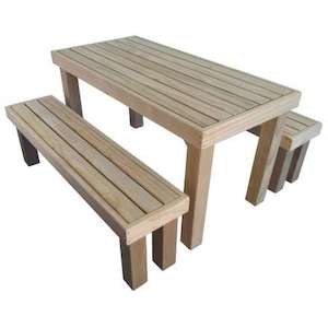 Adults: Formal Outdoor Table & 2x Benches (1500L x 750W x 750H)