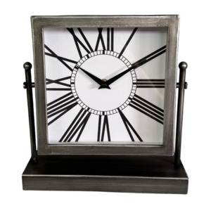 Gunmetal Grey Mantel Clock