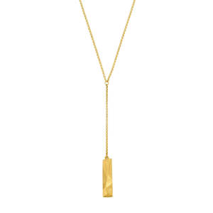 Joidart: Joidart - Facet Necklace Gold Chain Y Drop