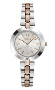 Furla: Furla Watches - Logo Rose Gold/Silver Bracelet Link Watch