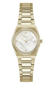 Furla: Furla - Tempo Mini Crystal Gold Bracelet Watch