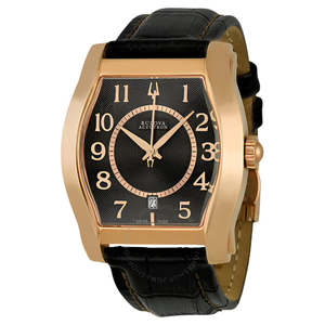 Bulova: Bulova - Stratford Black Dial Leather Men's Watch
