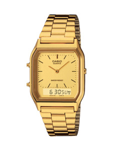 Casio: Casio - Dress Duo Gold Tone Watch