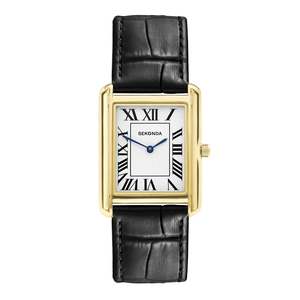 Sekonda - Mens Clement Guilloche Dial Black Leather