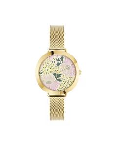 Ted Baker: Ted Baker - Ammy Floral Gold Mesh Watch