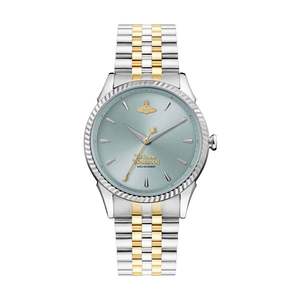 Vivienne Westwood: Vivienne Westwood - Seymore Blue Dial Two Tone Strap Watch