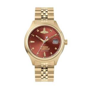 Vivienne Westwood: Vivienne Westwood - Little Camberwell Red Dial Gold Strap