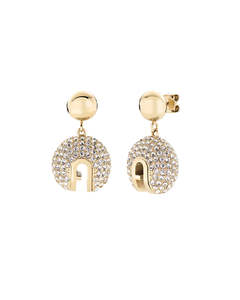 Furla Jewellery: Furla - Flow Crystal Gold-Tone Earrings