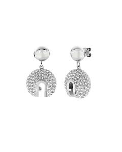 Furla - Flow Crystal Silver-Tone Earrings